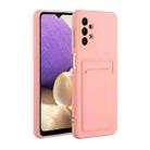 For Samsung Galaxy A72 5G / 4G Card Slot Design Shockproof TPU Protective Case(Pink) - 1