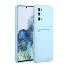 For Samsung Galaxy S20 Card Slot Design Shockproof TPU Protective Case(Sky Blue) - 1