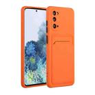 For Samsung Galaxy S20 Card Slot Design Shockproof TPU Protective Case(Orange) - 1