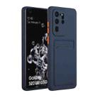 For Samsung Galaxy S20 Ultra Card Slot Design Shockproof TPU Protective Case(Dark Blue) - 1