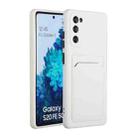 For Samsung Galaxy S20 FE Card Slot Design Shockproof TPU Protective Case(White) - 1