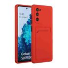 For Samsung Galaxy S20 FE Card Slot Design Shockproof TPU Protective Case(Red) - 1