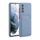 For Samsung Galaxy S21 5G Card Slot Design Shockproof TPU Protective Case(Gray) - 1