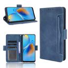 For OPPO A74 4G / F19 4G Skin Feel Calf Pattern Horizontal Flip Leather Case with Holder & Card Slots & Photo Frame(Blue) - 1