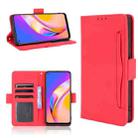 For OPPO A94 5G / Reno5Z 5G / F19 Pro+ 5G Skin Feel Calf Pattern Horizontal Flip Leather Case with Holder & Card Slots & Photo Frame(Red) - 1