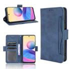 For Xiaomi Redmi Note 10 5G Skin Feel Calf Pattern Horizontal Flip Leather Case with Holder & Card Slots & Photo Frame(Blue) - 1