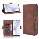 For Huawei P50 Skin Feel Calf Pattern Horizontal Flip Leather Case with Holder & Card Slots & Photo Frame(Brown) - 1