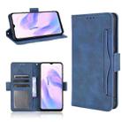 For Blackview A70 (2021) Skin Feel Calf Pattern Horizontal Flip Leather Case with Holder & Card Slots & Photo Frame(Blue) - 1