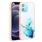 For iPhone 12 mini Ink Painting Style TPU Protective Case (Ink Green) - 1