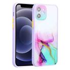 For iPhone 12 Ink Painting Style TPU Protective Case(Ink Colorful) - 1