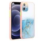 For iPhone 12 Ink Painting Style TPU Protective Case(Ink Blue) - 1