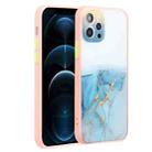 For iPhone 12 Pro Ink Painting Style TPU Protective Case(Ink Blue) - 1