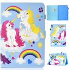 For iPad 10.2 2021 / 2020 / 2019 Colored Drawing Horizontal Flip Leather Case with Holder & Card Slots & Pen Slot & Sleep / Wake-up Function(Colored Unicorn) - 1