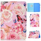 For iPad 10.2 2021 / 2020 / 2019 Colored Drawing Horizontal Flip Leather Case with Holder & Card Slots & Pen Slot & Sleep / Wake-up Function(Flower Butterfly) - 1