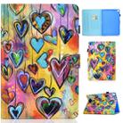 For iPad 10.2 2021 / 2020 / 2019 Colored Drawing Horizontal Flip Leather Case with Holder & Card Slots & Pen Slot & Sleep / Wake-up Function(Love) - 1