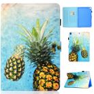For iPad 10.2 2021 / 2020 / 2019 Colored Drawing Horizontal Flip Leather Case with Holder & Card Slots & Pen Slot & Sleep / Wake-up Function(Pineapple) - 1