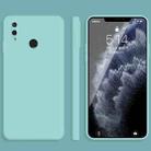 For Huawei Enjoy 9 Plus Solid Color Imitation Liquid Silicone Straight Edge Dropproof Full Coverage Protective Case(Sky Blue) - 1