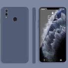 For Huawei Enjoy 9 Plus Solid Color Imitation Liquid Silicone Straight Edge Dropproof Full Coverage Protective Case(Grey) - 1