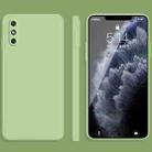 For Huawei Enjoy 10e Solid Color Imitation Liquid Silicone Straight Edge Dropproof Full Coverage Protective Case(Matcha Green) - 1