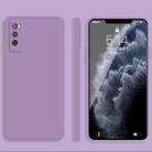 For Huawei Enjoy 20 Pro Solid Color Imitation Liquid Silicone Straight Edge Dropproof Full Coverage Protective Case(Purple) - 1