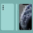 For Honor 9X Solid Color Imitation Liquid Silicone Straight Edge Dropproof Full Coverage Protective Case(Sky Blue) - 1