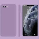 For Honor 10 Solid Color Imitation Liquid Silicone Straight Edge Dropproof Full Coverage Protective Case(Purple) - 1