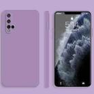 For Honor 20 Solid Color Imitation Liquid Silicone Straight Edge Dropproof Full Coverage Protective Case(Purple) - 1