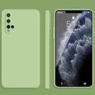 For Honor 20 Solid Color Imitation Liquid Silicone Straight Edge Dropproof Full Coverage Protective Case(Matcha Green) - 1