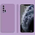 For Honor 20 Pro Solid Color Imitation Liquid Silicone Straight Edge Dropproof Full Coverage Protective Case(Purple) - 1