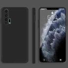 For Honor 20 Pro Solid Color Imitation Liquid Silicone Straight Edge Dropproof Full Coverage Protective Case(Black) - 1