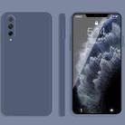 For Honor 20 Lite Solid Color Imitation Liquid Silicone Straight Edge Dropproof Full Coverage Protective Case(Grey) - 1