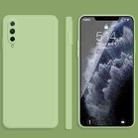 For Honor 20 Lite Solid Color Imitation Liquid Silicone Straight Edge Dropproof Full Coverage Protective Case(Matcha Green) - 1