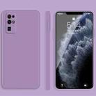 For Honor 30 Solid Color Imitation Liquid Silicone Straight Edge Dropproof Full Coverage Protective Case(Purple) - 1