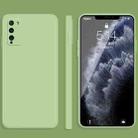 For Honor 30 Lite Solid Color Imitation Liquid Silicone Straight Edge Dropproof Full Coverage Protective Case(Matcha Green) - 1