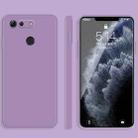 For Honor View 20 Solid Color Imitation Liquid Silicone Straight Edge Dropproof Full Coverage Protective Case(Purple) - 1