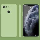 For Honor View 20 Solid Color Imitation Liquid Silicone Straight Edge Dropproof Full Coverage Protective Case(Matcha Green) - 1