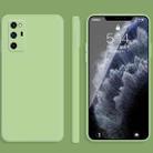 For Honor V30 Solid Color Imitation Liquid Silicone Straight Edge Dropproof Full Coverage Protective Case(Matcha Green) - 1