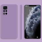 For Honor V40 5G Solid Color Imitation Liquid Silicone Straight Edge Dropproof Full Coverage Protective Case(Purple) - 1