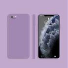 Solid Color Imitation Liquid Silicone Straight Edge Dropproof Full Coverage Protective Case For iPhone 6s Plus / 6 Plus(Purple) - 1