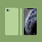 For iPhone SE 2022 / SE 2020 / 8 / 7 Solid Color Imitation Liquid Silicone Straight Edge Dropproof Full Coverage Protective Case(Matcha Green) - 1