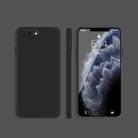 Solid Color Imitation Liquid Silicone Straight Edge Dropproof Full Coverage Protective Case For iPhone 8 Plus / 7 Plus(Black) - 1
