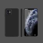 For iPhone 11 Solid Color Imitation Liquid Silicone Straight Edge Dropproof Full Coverage Protective Case (Black) - 1