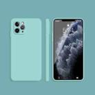 For iPhone 11 Pro Solid Color Imitation Liquid Silicone Straight Edge Dropproof Full Coverage Protective Case (Sky Blue) - 1