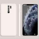 For Xiaomi Redmi 9 Solid Color Imitation Liquid Silicone Straight Edge Dropproof Full Coverage Protective Case(White) - 1