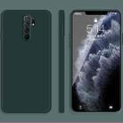 For Xiaomi Redmi 9 Solid Color Imitation Liquid Silicone Straight Edge Dropproof Full Coverage Protective Case(Dark Green) - 1