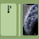 For Xiaomi Redmi 9 Solid Color Imitation Liquid Silicone Straight Edge Dropproof Full Coverage Protective Case(Matcha Green) - 1