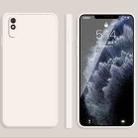 For Xiaomi Redmi 9A Solid Color Imitation Liquid Silicone Straight Edge Dropproof Full Coverage Protective Case(White) - 1