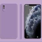 For Xiaomi Redmi 9A Solid Color Imitation Liquid Silicone Straight Edge Dropproof Full Coverage Protective Case(Purple) - 1