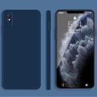 For Xiaomi Redmi 9A Solid Color Imitation Liquid Silicone Straight Edge Dropproof Full Coverage Protective Case(Blue) - 1
