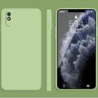 For Xiaomi Redmi 9A Solid Color Imitation Liquid Silicone Straight Edge Dropproof Full Coverage Protective Case(Matcha Green) - 1
